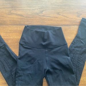 Black detailed seamless leggings